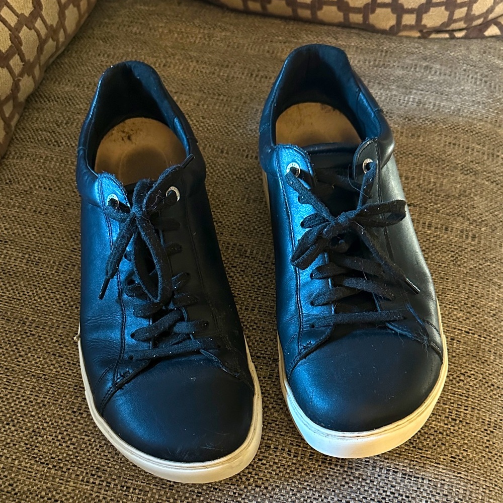 Birkenstock leather lace up shoe.